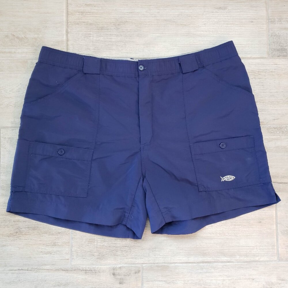 AFTCO Bluewater Wear Fishing Shorts Men's Nylon‎ Cargo Pockets Outdoors Water 42